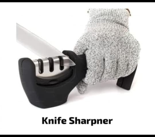 4-Stage Professional Kitchen Knife Sharpener – Manual Knife Sharpening Tool for Kitchen, Chef & Home Use