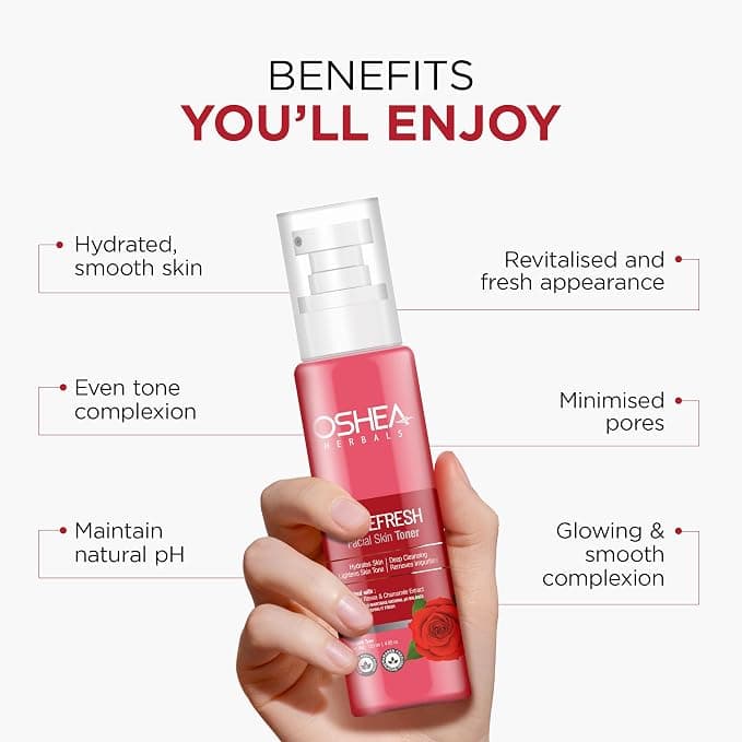 No Brand Oshea Herbals Rosefresh Toner 120ml | Refreshing Rose Face Toner for Hydrated & Glowing Skin daily essentials &… — thumbnail 6 of 9