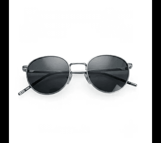 Classic Silver Metal Frame Round Sunglasses For Men - Stylish UV Protection Eyewear