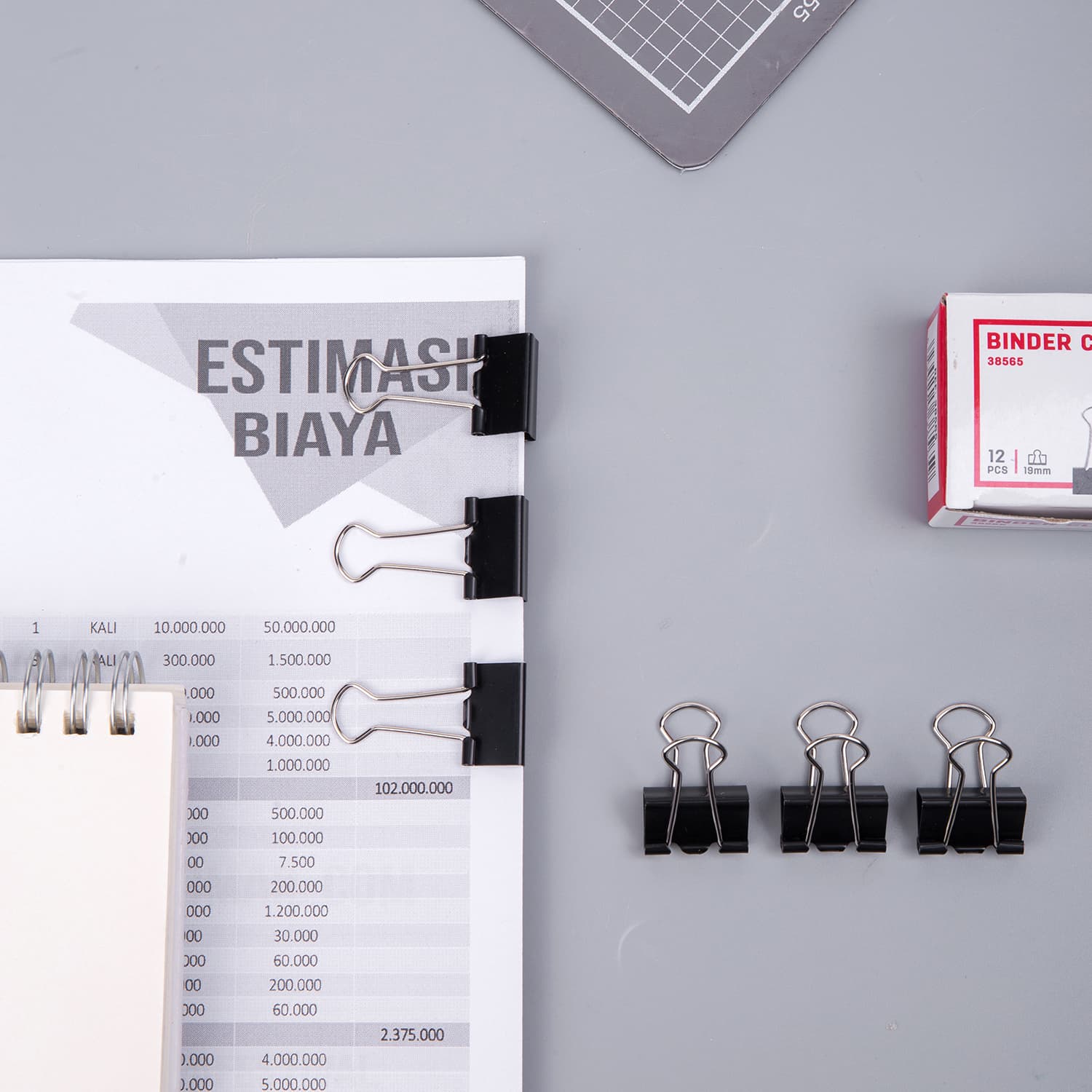Deli Deli E38565 Effortless Binder Clip – Strong Grip Paper Clip for Office, School & Home stationary, toys & sports — thumbnail 2 of 5