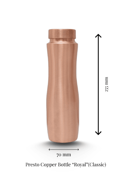 Presto Presto Copper Bottle "Royal" (Classic) – Pure Copper Water Bottle for Healthy Hydration home & kitchen — thumbnail 3 of 3
