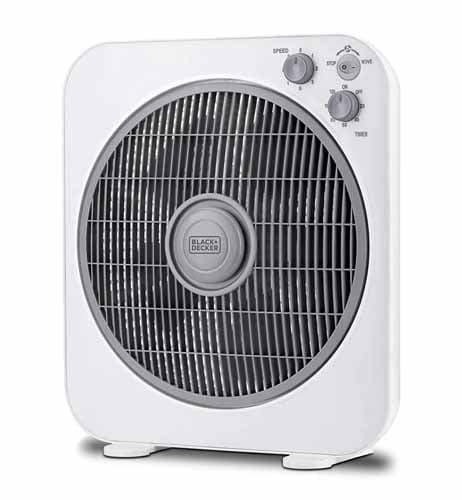 Black+Decker 12 Inch Box Desk Fan – High Speed Portable Table Fan for Home & Office