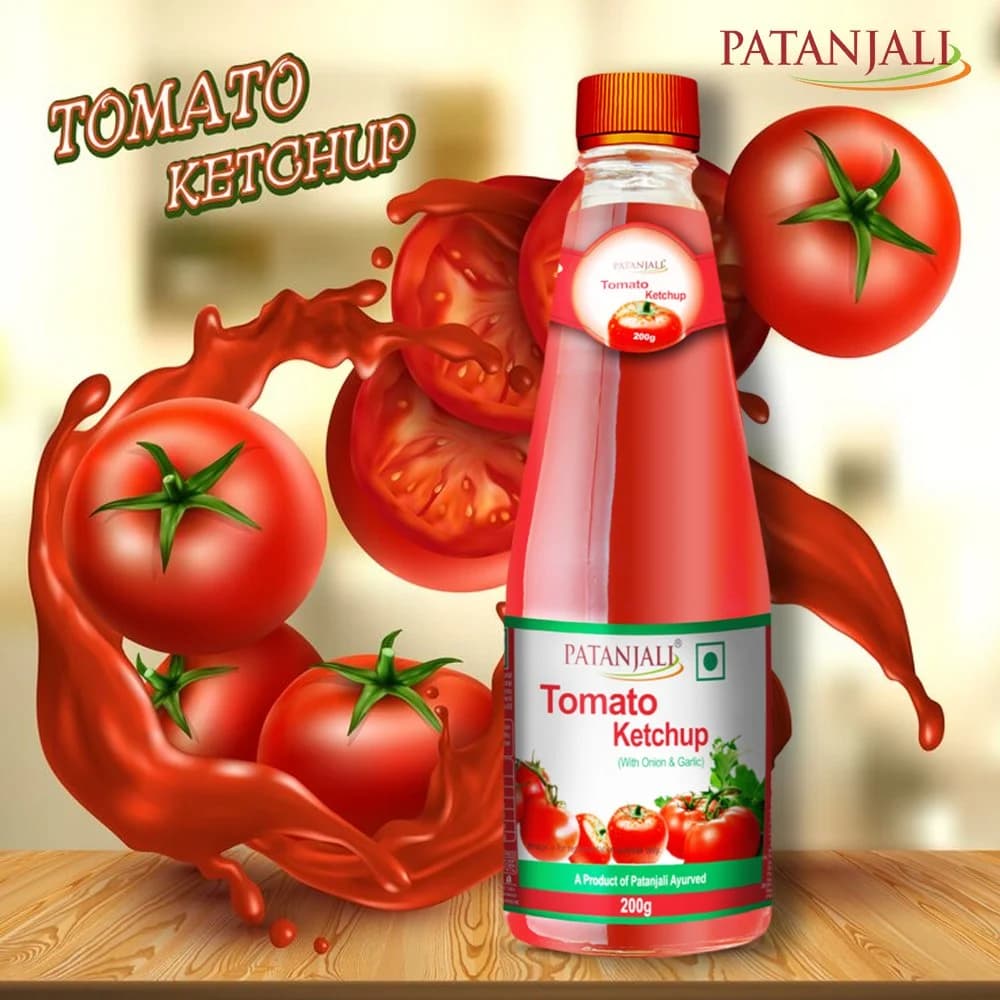 Patanjali Patanjali Tomato Ketchup With Onion & Garlic 200g – Rich & Tangy Tomato Sauce daily essentials & lifestyle — thumbnail 3 of 5