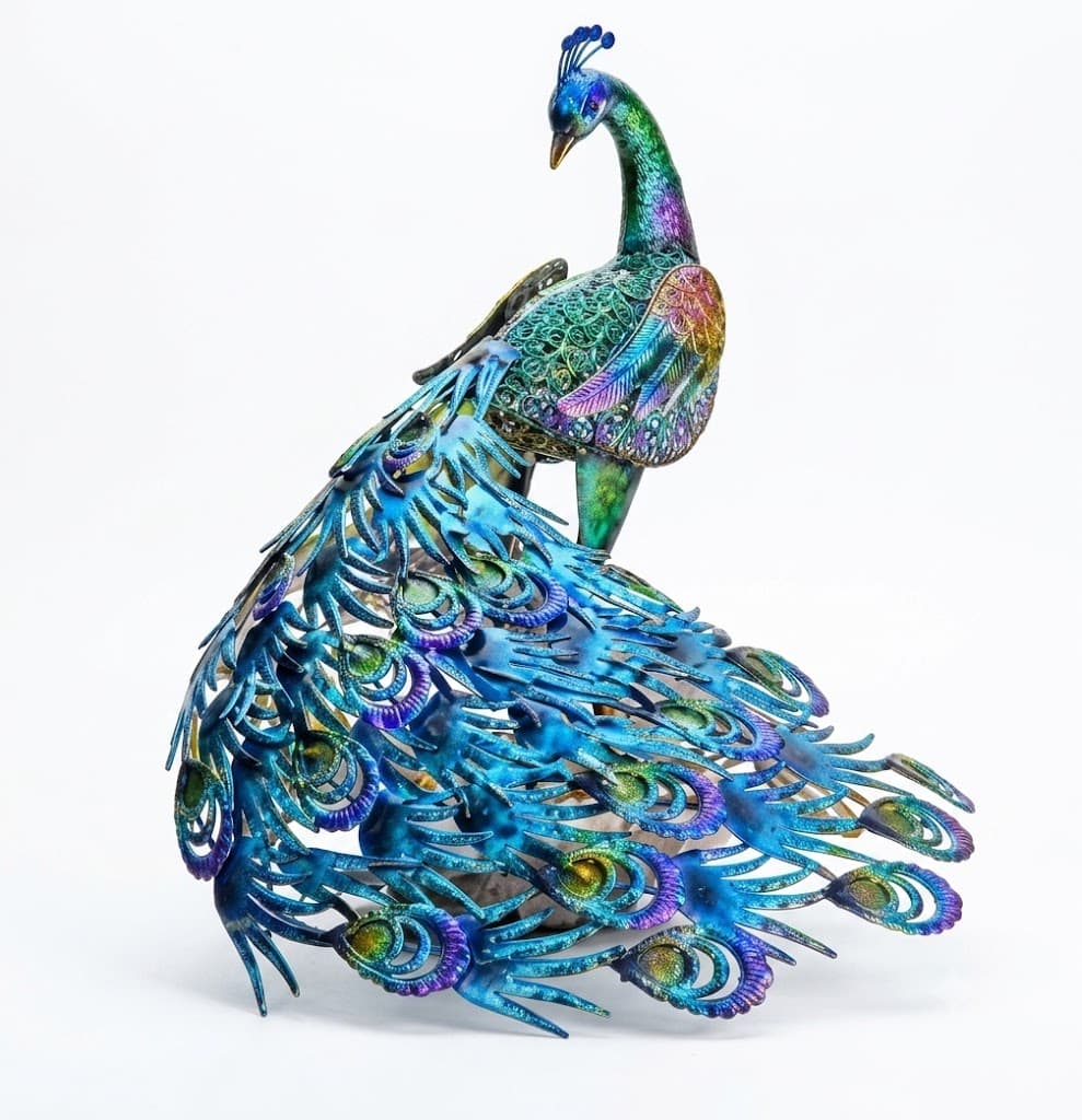 Senwell Fantail Peacock Garden Statue Metal Decorative Sculpture W-G17155