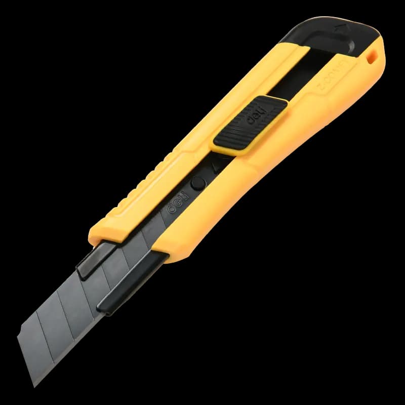 Deli Tools Deli 18mm Utility Knife EDL018B | Heavy-Duty Snap-Off Cutter Knife hardware & machinery — thumbnail 3 of 3