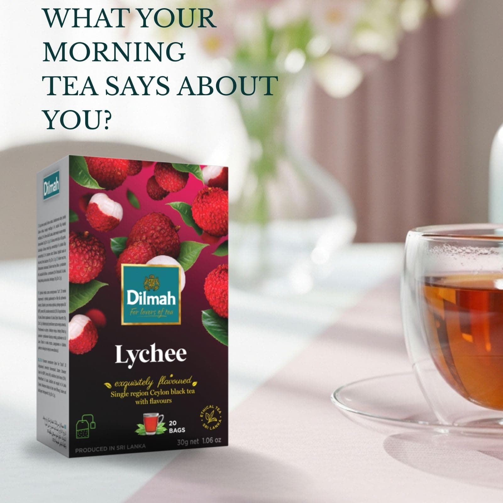 Dilmah Dilmah Lychee Flavored Black Tea – 20 Tea Bags | Premium Ceylon Tea daily essentials & lifestyle — thumbnail 4 of 4