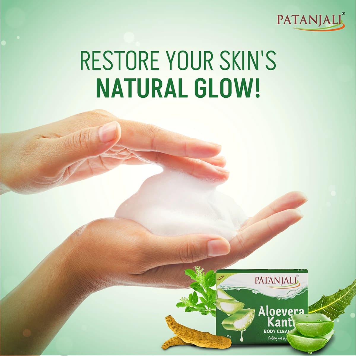Patanjali Patanjali Aloevera Kanti Body Cleanser Soap 150gm | Herbal Bath Soap for Soft & Healthy Skin daily essentials &… — thumbnail 4 of 5