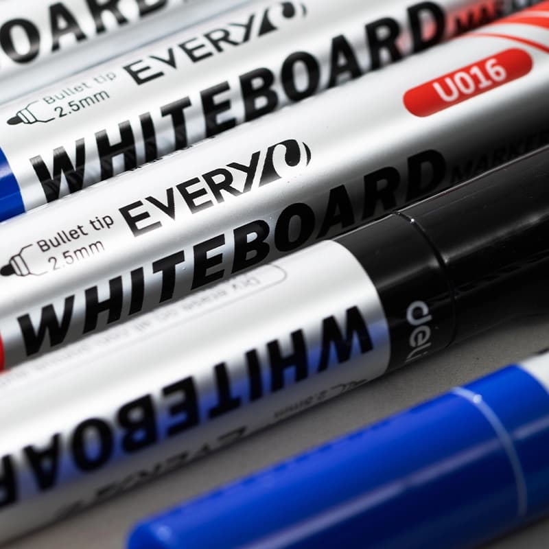 Deli Deli EU016-BL Whiteboard Marker | Blue Bullet Tip Dry Erase Marker for Office, School & Classroom per pcs stationary,… — thumbnail 4 of 5
