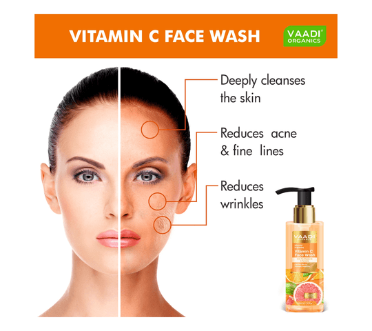 Vaadi Organics Vaadi Organics - Advanced Brightening Vitamin C Face Wash With Pro Vitamin B5 & Turmeric (110 ml) - VH0697… — thumbnail 2 of 2