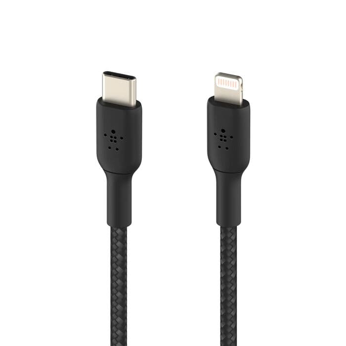Belkin Belkin BoostCharge Braided USB-C to Lightning Cable 30W 2M Black CAA004bt2MBK – Fast Charging Cable for iPhone… — thumbnail 4 of 4