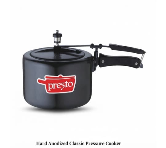Presto Hard Anodized Classic Pressure Cooker 3 Litre | Durable Inner Lid Cooker