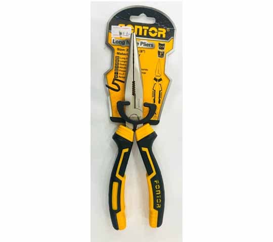 Fontor Long Nose Plier 8 Inch HLNP08208 – Precision Grip Tool for Electrical & DIY Work
