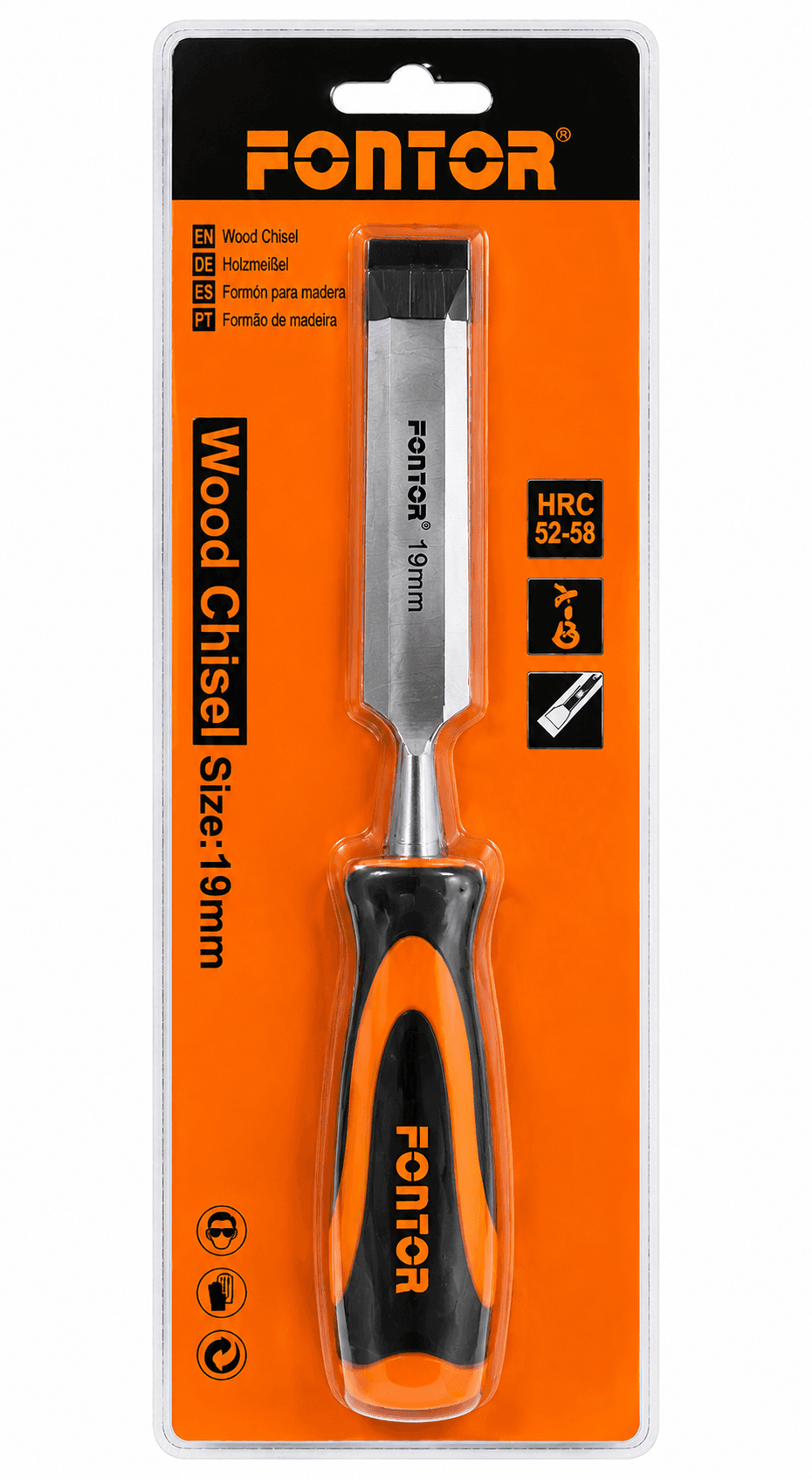 Fontor Fontor Wood Chisel 19mm HWC0119 Professional Woodworking Hand Tool for Carving, Shaping & Joinery hardware & machinery — thumbnail 2 of 2