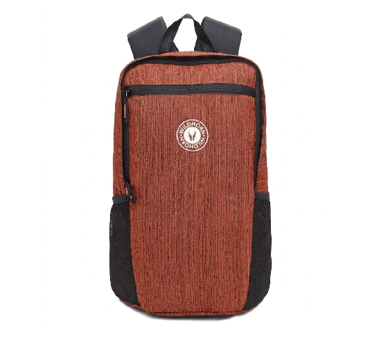 WILDHORN Nepal 19L Water Resistant Backpack for School & Travel – Unisex BP015 Orange & Black