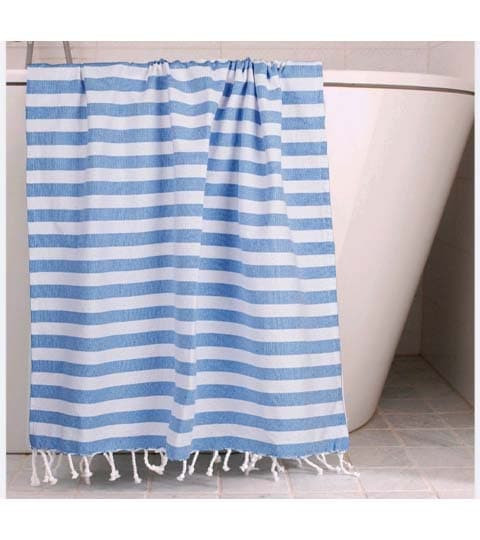 Pure Cotton Thin Tassel Towels - Lightweight Quick Dry Bath, Beach & Travel Towel