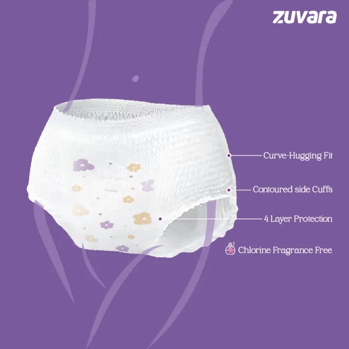 Zuvara Zuvara Disposable Sanitary Period Panties L-XL (10 Pcs) for Comfortable Leak Protection pharmacy, fitness & surgical — thumbnail 2 of 4