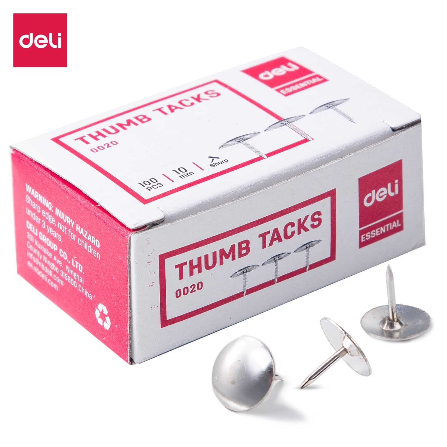 Deli Deli E0020 Thumb Tack – Durable Push Pins for Notice Boards, Cork Boards & Office Use stationary, toys & sports — thumbnail 2 of 5