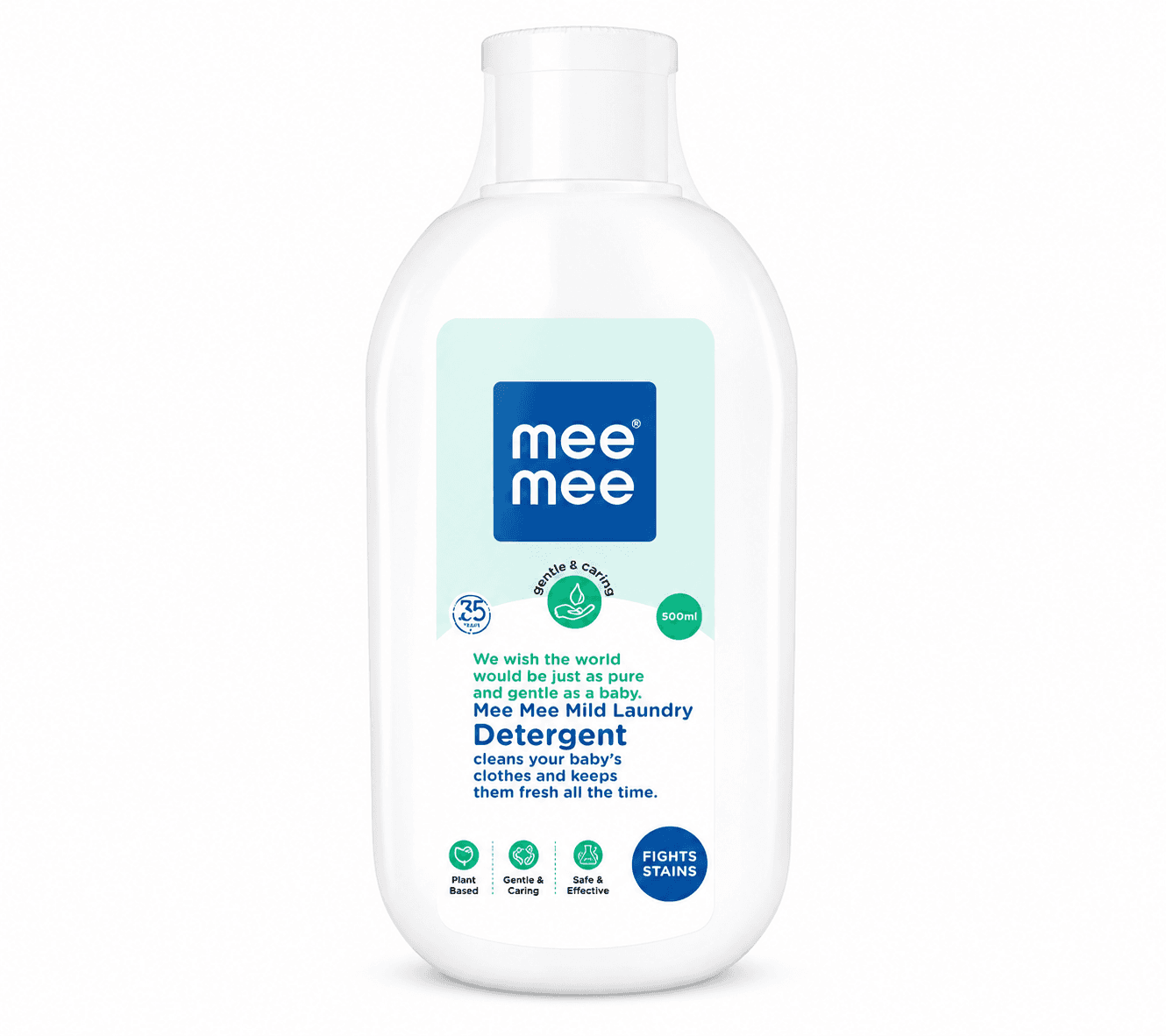 Mee Mee Mild Baby Laundry Detergent 500ml | Plant-Based Gentle & Effective Detergent for Baby Clothes