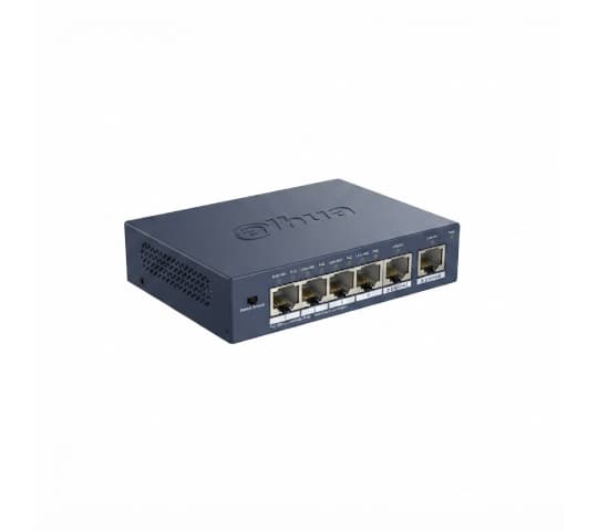 Dahua DH-S3006-4ET-36 6-Port Unmanaged Desktop PoE Switch | 4-Port PoE Fast Ethernet Switch