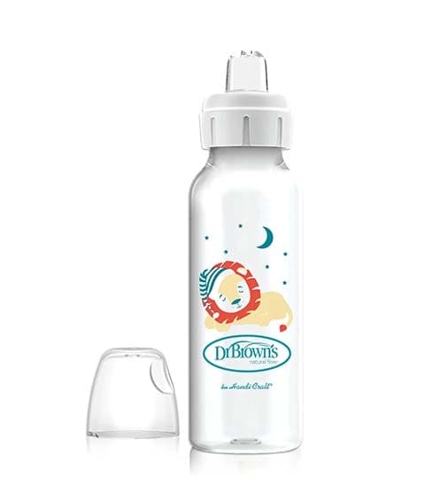 Dr. Brown's Lion Narrow Sippy Spout Bottle 8 Oz/250ml BPA Free Baby Feeding Bottle SB81097-P12
