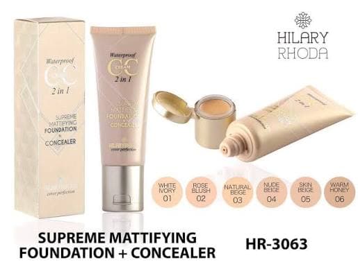HILARY RHODA Hilary Rhoda Waterproof CC Cream 2 in 1 – Mattifying Foundation & Concealer daily essentials & lifestyle — thumbnail 3 of 4