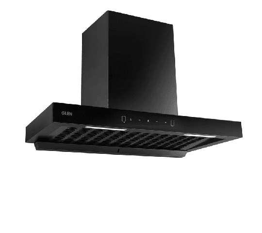GLEN Auto Clean Filterless Chimney with Motion Sensor 60cm 1200 m³/h Suction – Black (6052 BL MS AC)