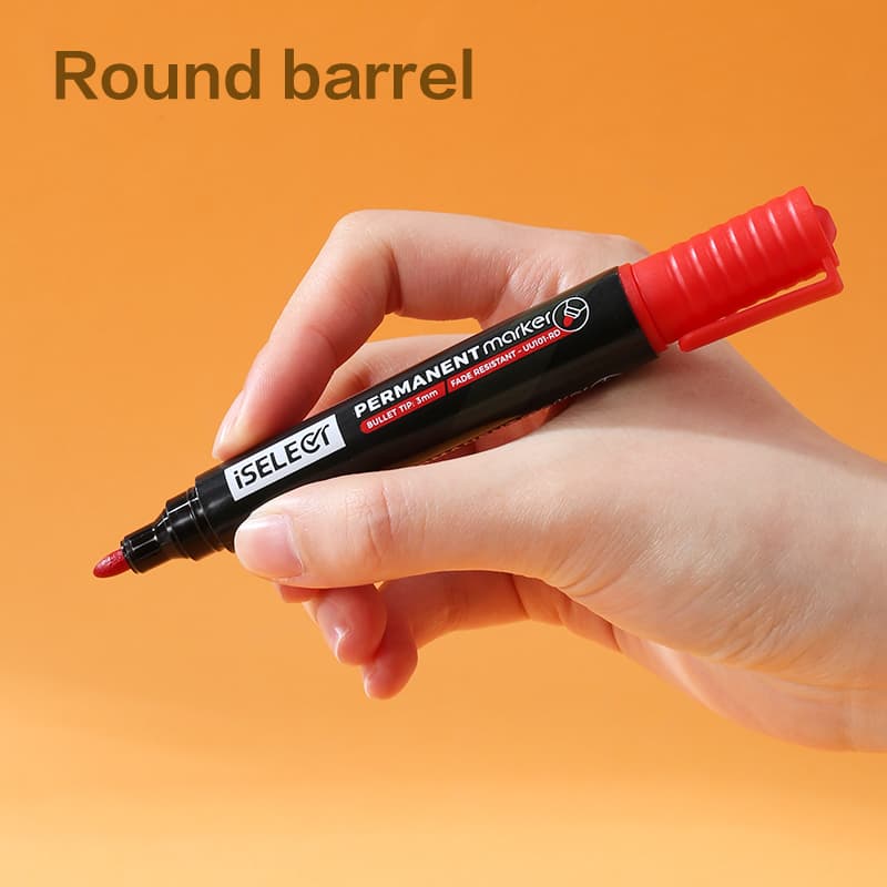 Deli DELI UU101-RD ISELECT Permanent Bullet Marker Red ( Per Pcs) | Waterproof Permanent Marker for Office, School &… — thumbnail 5 of 6