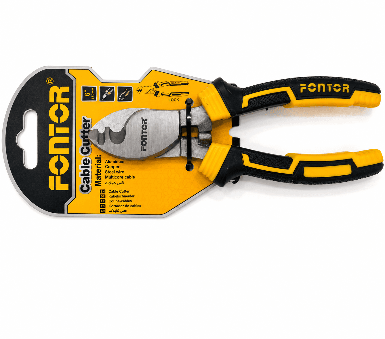 Fontor Cable Cutter 6 Inch 180693 Heavy Duty Wire & Cable Cutting Tool