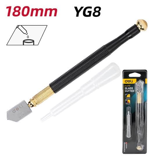 Deli Tools Deli 180mm Heavy Duty Glass Cutter EDL2701 | Professional Diamond Glass Cutting Tool hardware & machinery — thumbnail 4 of 4