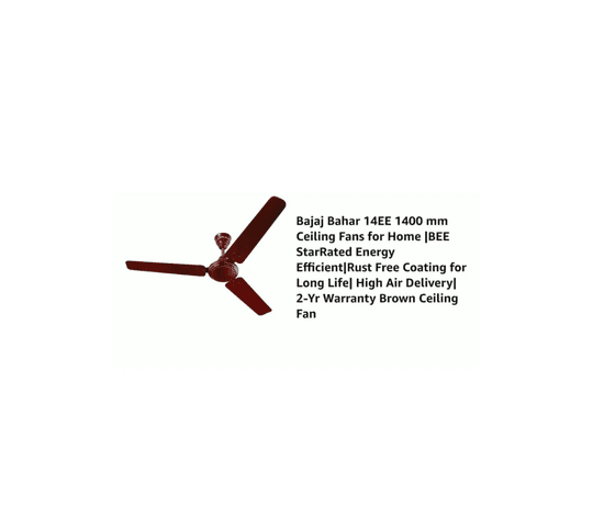 Bajaj - Bajaj 251747EE Novella 14EE 1400MM Elegant Brown 56" Decorative Ceiling Fan Elegant Brown - Big Digital
