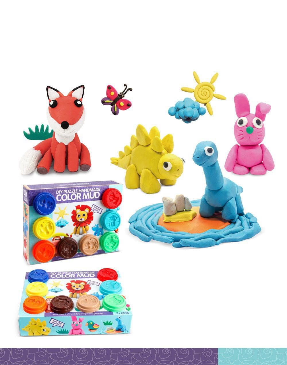HappyHours 8pcs Clay Set – Colorful Modeling Clay for Kids Creative Play