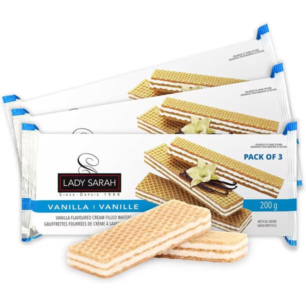 Lady Sarah Lady Sarah Cream Filled Vanilla Wafer 200g | Crispy Vanilla Wafer Biscuits daily essentials & lifestyle — thumbnail 7 of 7