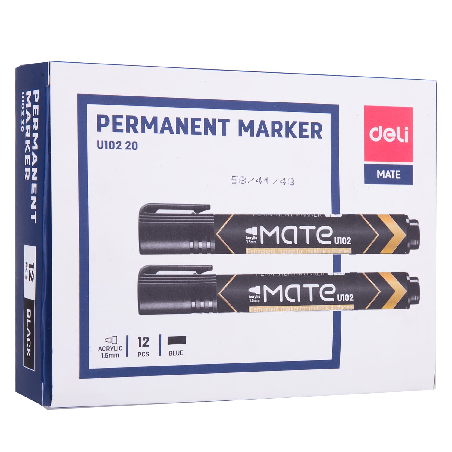 Deli Deli EU10220 Permanent Marker | 1.5mm Bullet Tip | Waterproof Quick-Dry Marker | Black | Multi-Surface Marker… — thumbnail 2 of 4