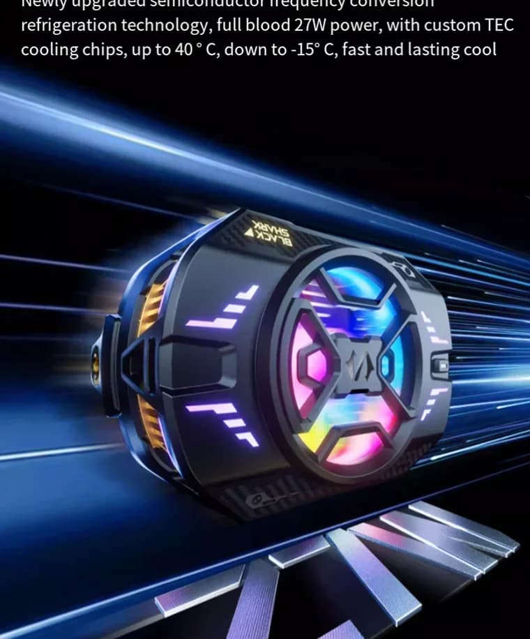 Black Shark Black Shark FunCooler 4 Pro BR41 27W Gaming Phone Cooler with RGB Lighting electronics — thumbnail 3 of 3