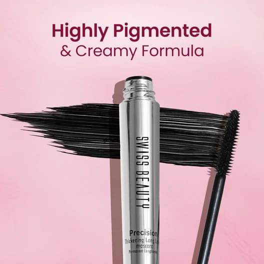 Swiss Beauty Swiss Beauty Precision Mascara | Long Lasting Volume & Length Mascara daily essentials & lifestyle — thumbnail 3 of 7