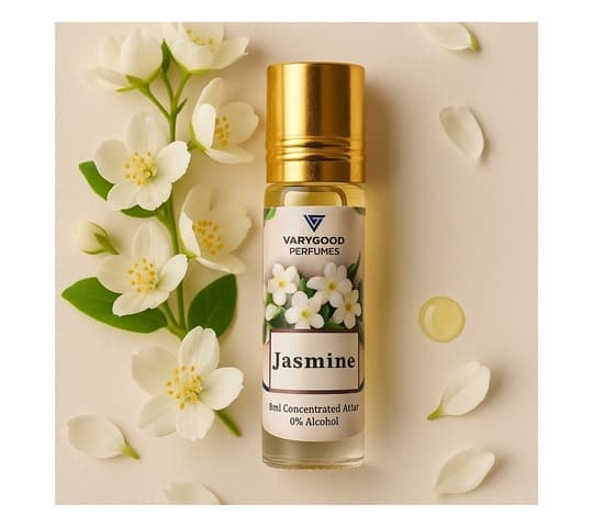Varygood Jasmine Attar Roll On – 8ml attar, VaryGood Perfumes, Alcohol-Free Concentrated Perfume for Men & Women | Long… — thumbnail 3 of 5