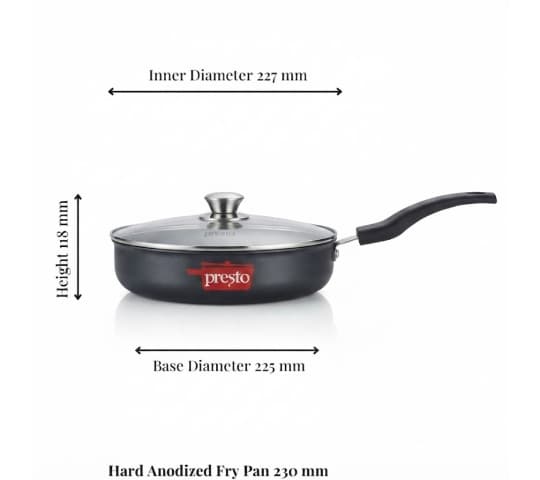 Presto Presto Hard Anodized (HA) Cookware Frypan 230mm | Durable Non-Stick Frying Pan home & kitchen — thumbnail 2 of 2