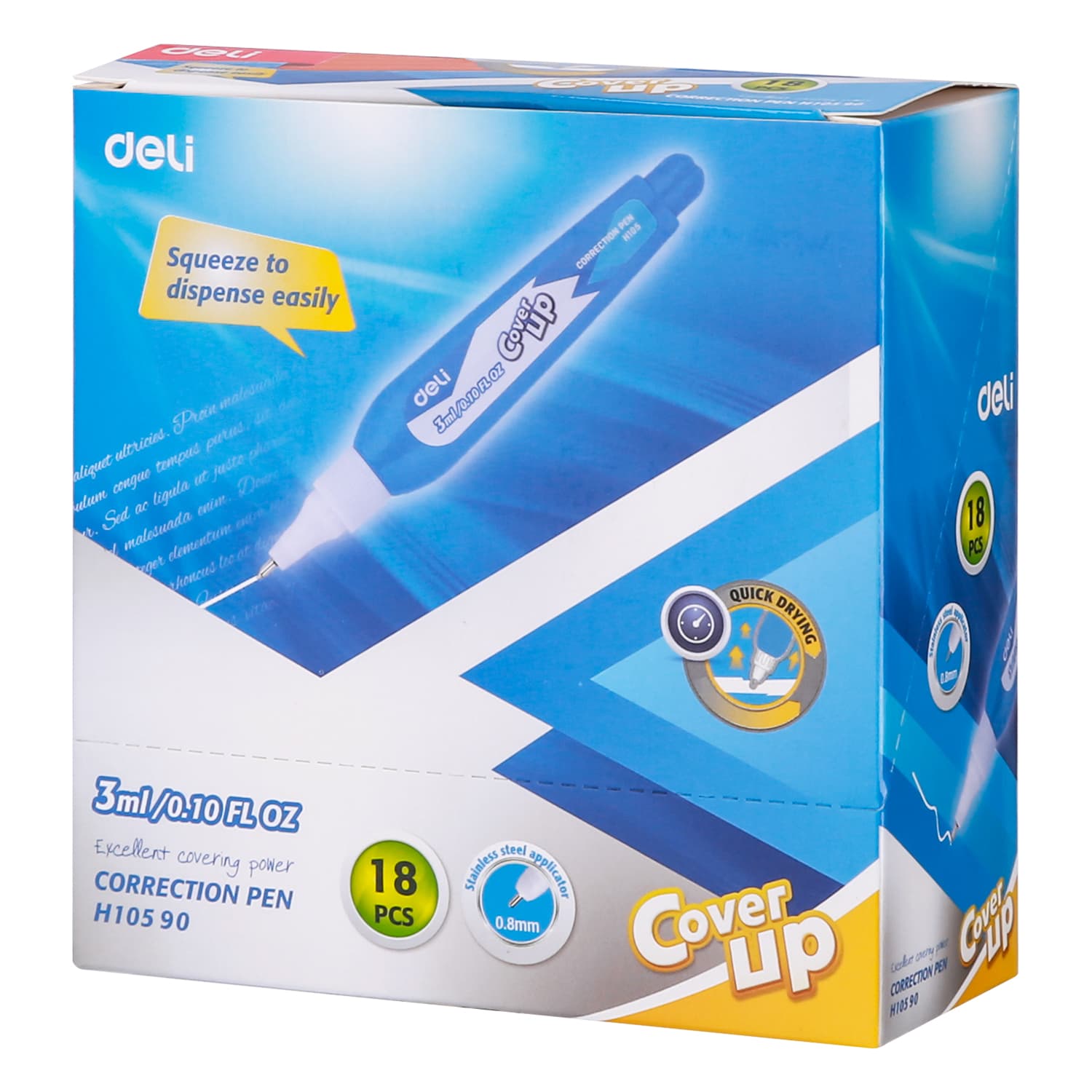Deli Deli-EH10590 School Correction Fluid | Smooth & Quick-Dry Correction Liquid per pcs stationary, toys & sports — thumbnail 4 of 5
