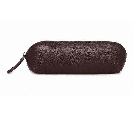 WILDHORN Nepal® Leather Stationery Stylish Simple Pencil Bag Durable Compact Zipper Pencil Utility Case Pouch (WHPC001BROWN)