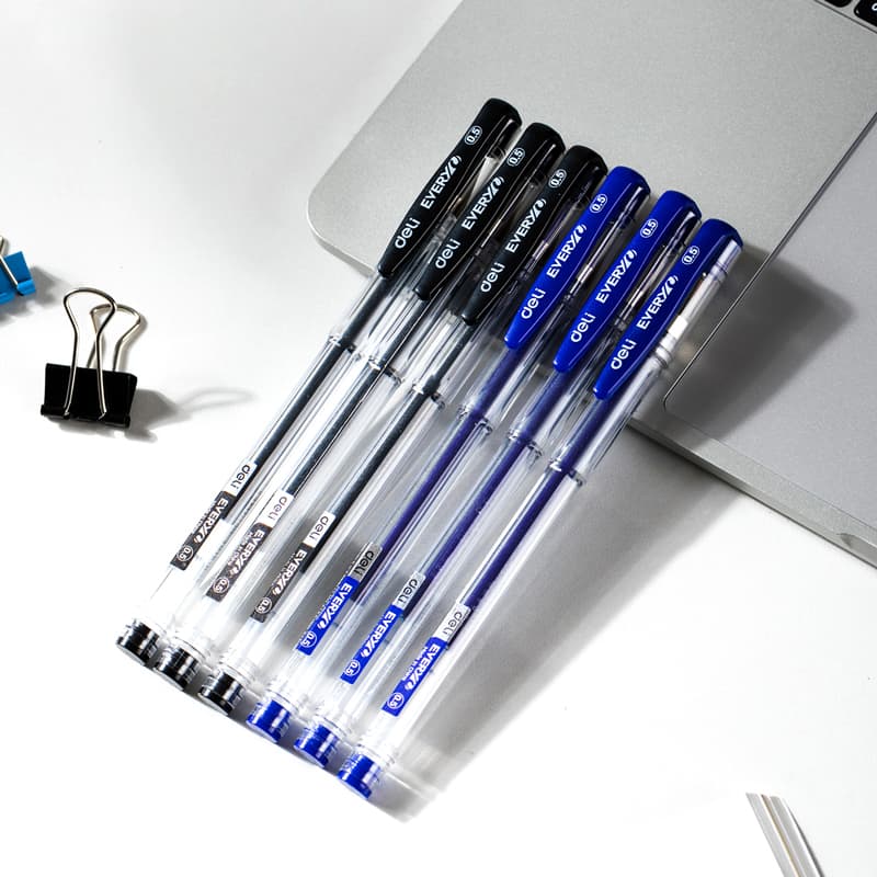 Deli Deli-EG65-BL Gel Pen | Smooth Writing Pen for School & Office blue per pcs stationary, toys & sports — thumbnail 3 of 5