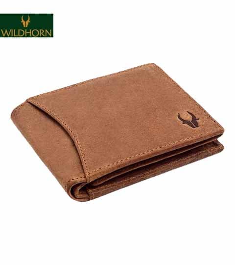 Wildhorn RFID Protected 100% Genuine Leather Wallet for Men Coffee | Stylish Casual Leather Wallet