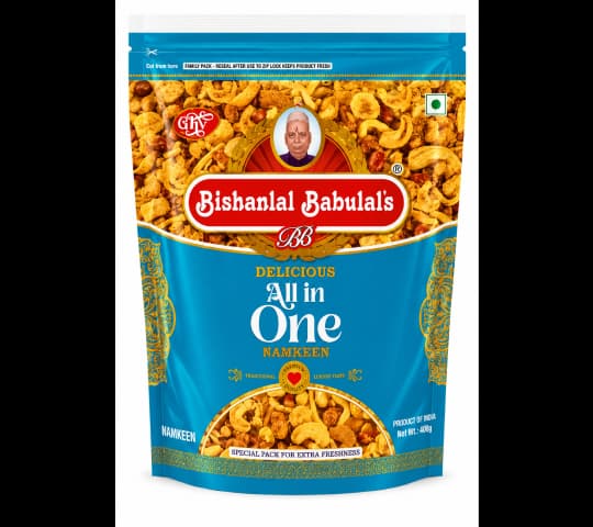 Bishanlal Babulal All in One Namkeen – Authentic Bikaneri Snack Packaging