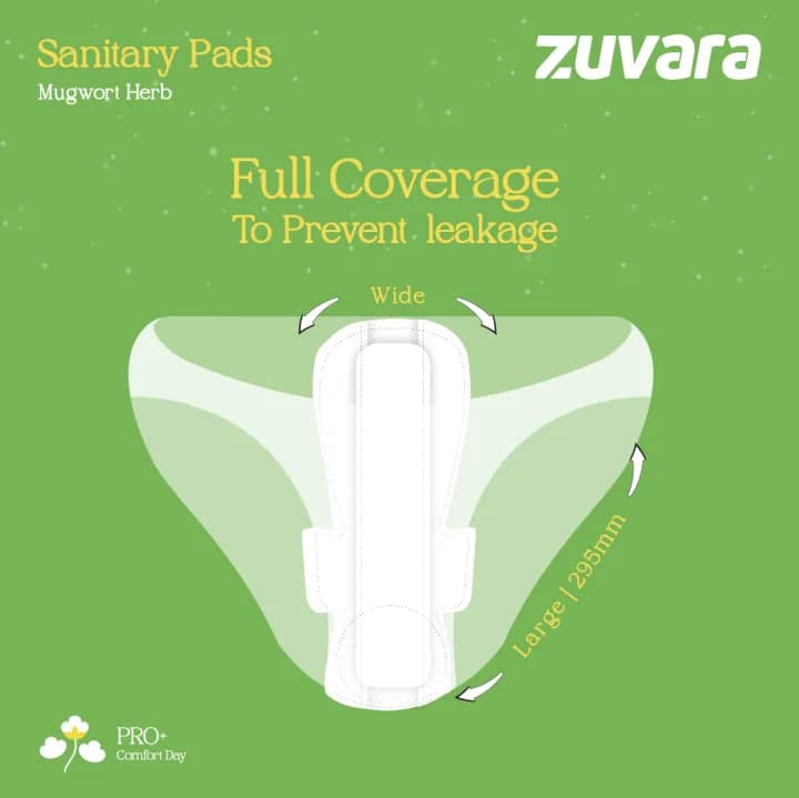 Zuvara Zuvara Sanitary Pads XL 295mm Pro+ (Pack of 8x3) Heavy Flow Protection pharmacy, fitness & surgical — thumbnail 4 of 5