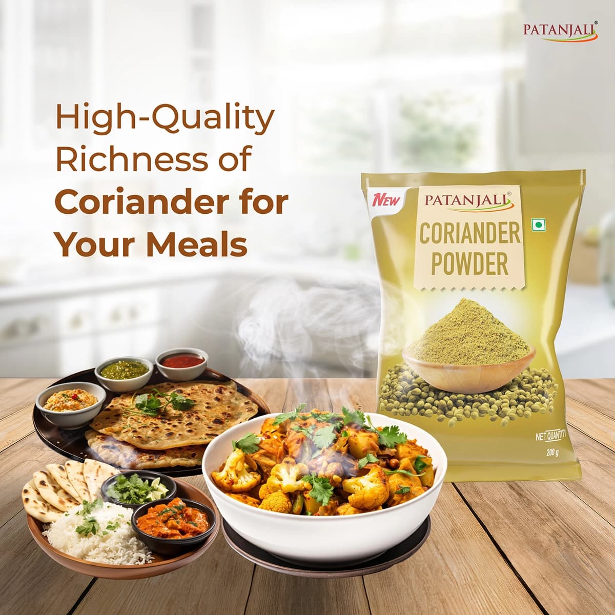 Patanjali Patanjali Coriander Powder 200gm | Pure & Aromatic Dhaniya Powder daily essentials & lifestyle — thumbnail 4 of 7