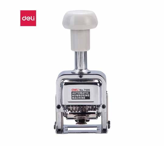 Deli Numbering Machine E7506 - 6 Digit | Automatic Number Stamp Machine for Office & Billing