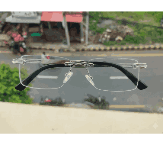 No Brand Rimless Frame Branded With Bluecut Lens For Prescription Glasses daily essentials & lifestyle — thumbnail 3 of 3