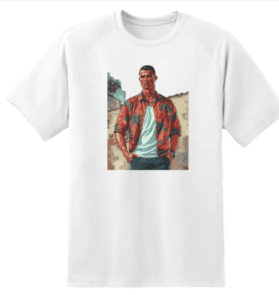 The GOAT Cristiano Ronaldo White T-Shirt for Men – M, L, XL & 2XL