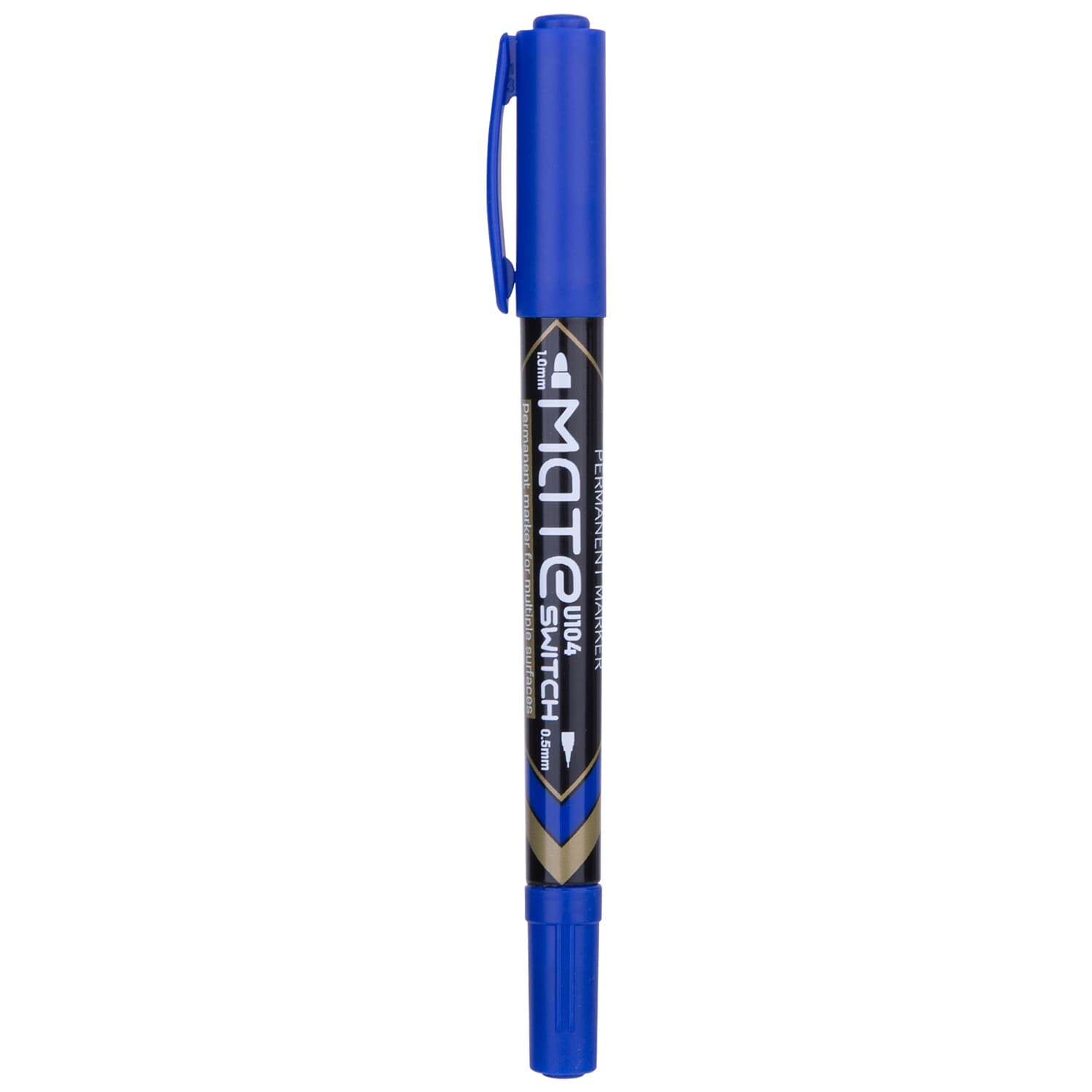 Deli Deli EU10430 Permanent Marker | Dual Tip Waterproof Marker | Blue Ink stationary, toys & sports — thumbnail 5 of 5