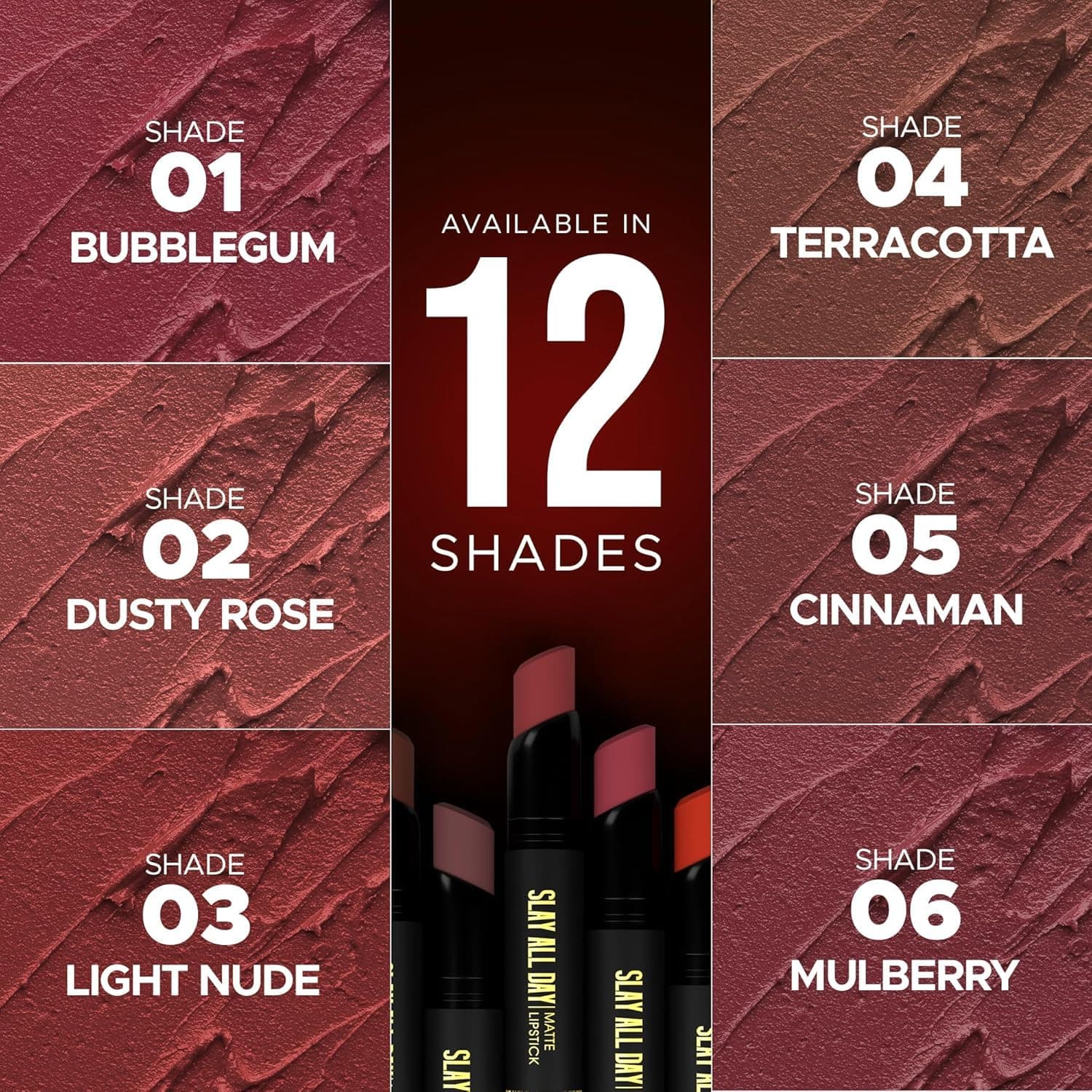 HILARY RHODA Hilary Rhoda PREMIUM Slay All Day Matte Lipstick | Long-Lasting Waterproof Lip Color daily essentials &… — thumbnail 4 of 9