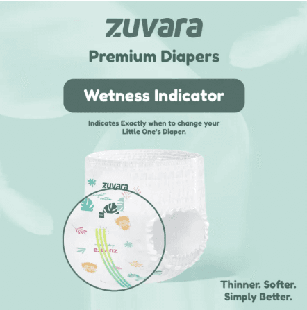 Zuvara Zuvara Premium Tape Diaper Small (Pack of 40) pharmacy, fitness & surgical — thumbnail 3 of 3